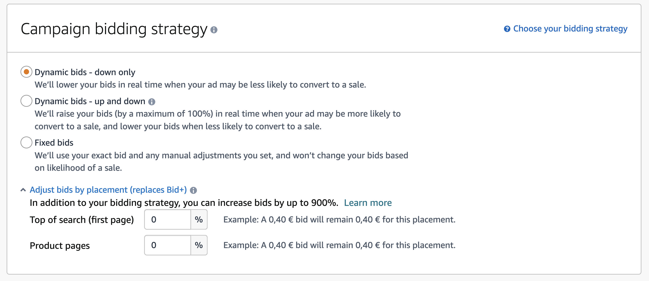 Amazon's Dynamic Bidding Strategies